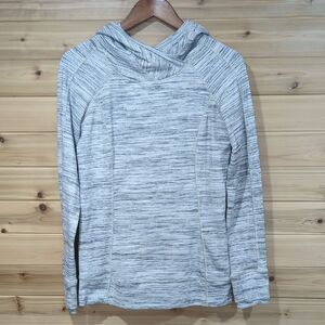 Lululemon Top Womens 8 Gray Crossover Hoodie Athletic Activewear